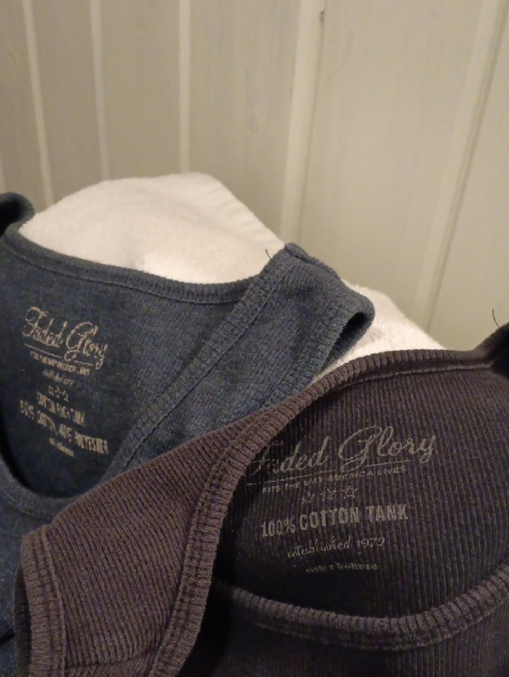 3-Pack Women's Ribbed Tank Tops — Denim Blue, Black & Brown - Picture 3 of 15